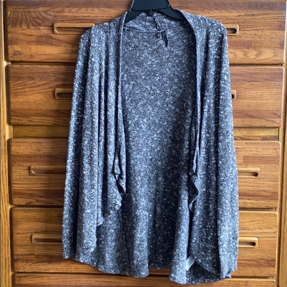 Gray and white cardigan at Maurice’s